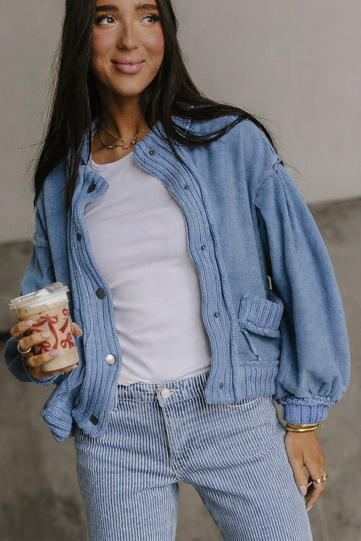 Dana Cardigan Jacket - Blue