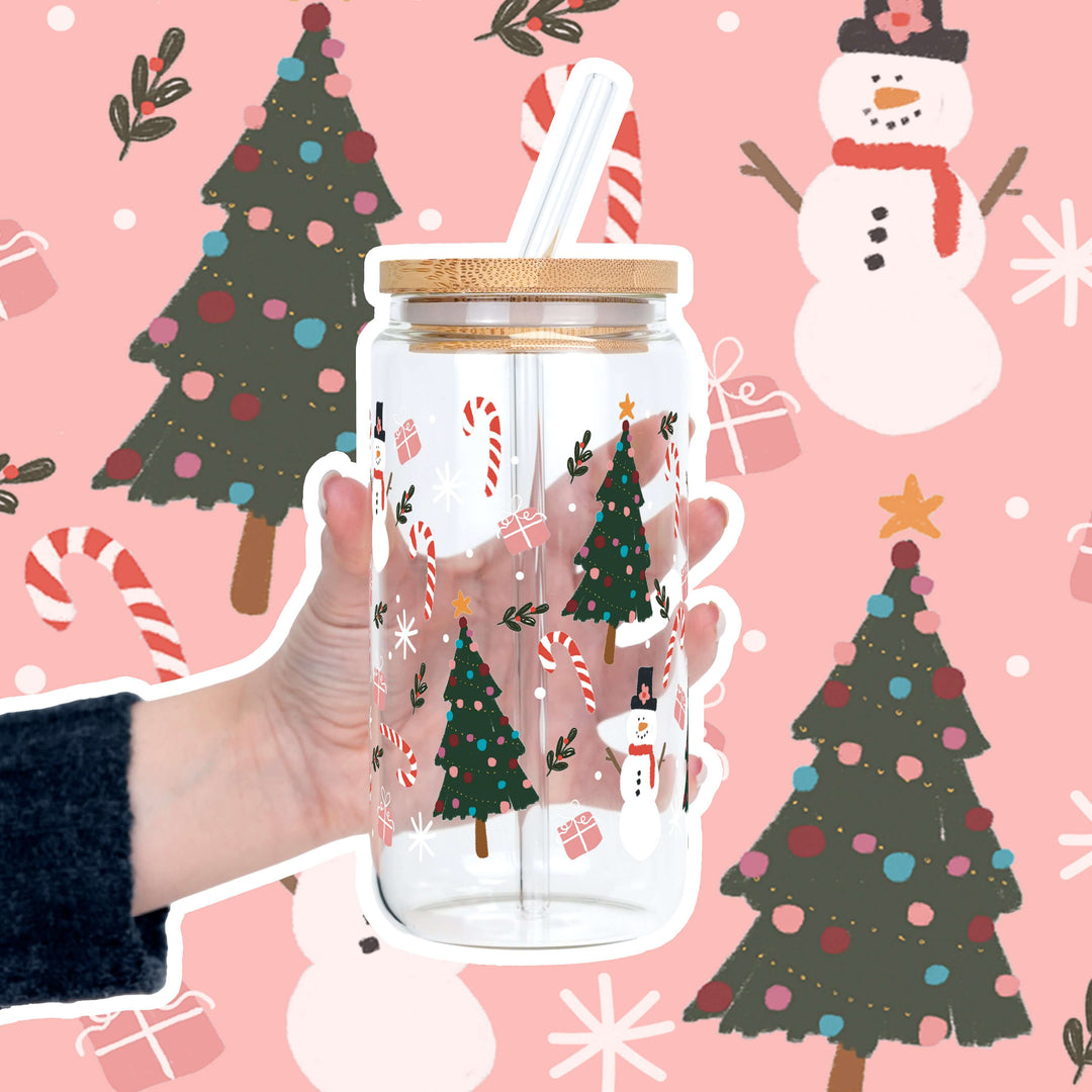 Jolly Little Christmas Cup with Lid & Straw