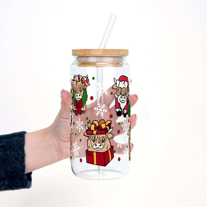 Highland Holiday Christmas Cup Lid & Straw