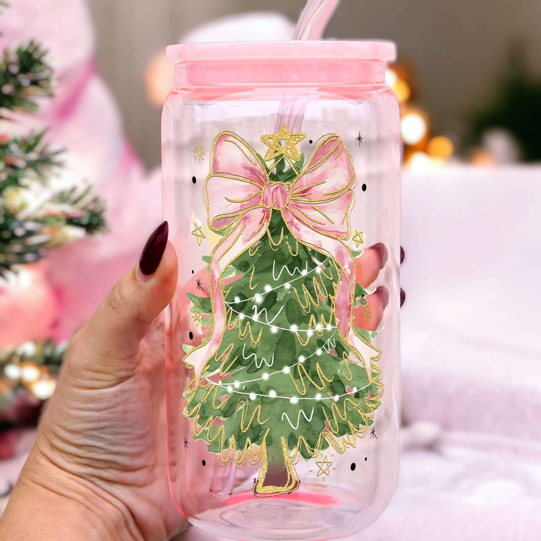 Coquette Bow Tree Cup With Lid and Straw