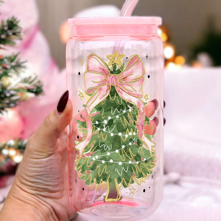 Coquette Bow Tree Cup With Lid and Straw