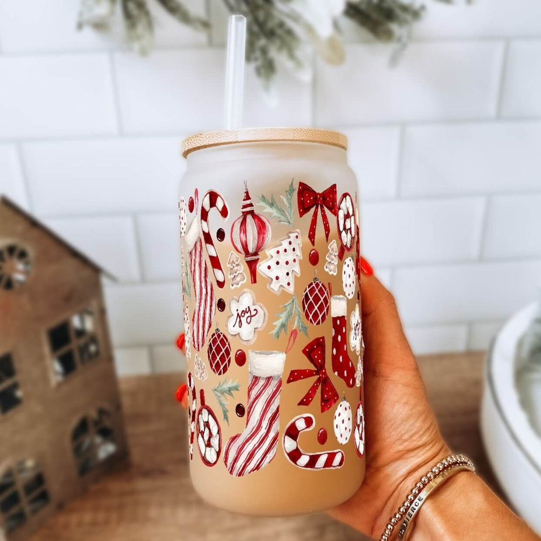 Cozy Christmas Things Cup With Lid and Straw