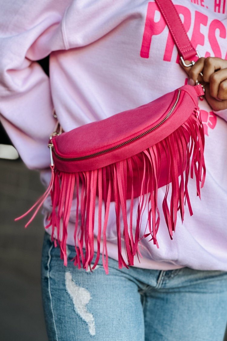 Fringe Fanny Pack - Hot Pink - Mindy Mae's Marketcomfy cute hoodies