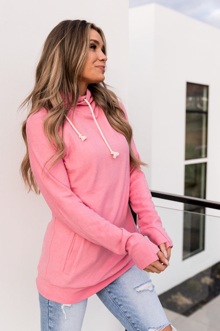 Performance Fleece DoubleHood™ Sweatshirt - Pink Tulip