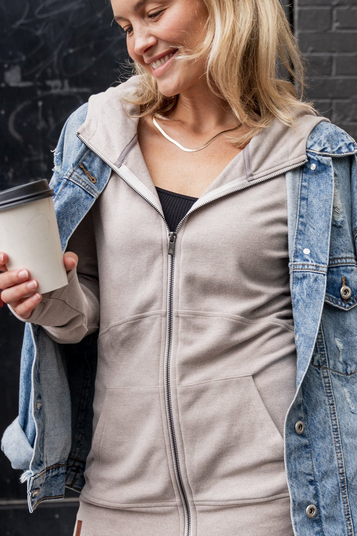 Performance Fleece FullZip Sweatshirt - Silver Sand