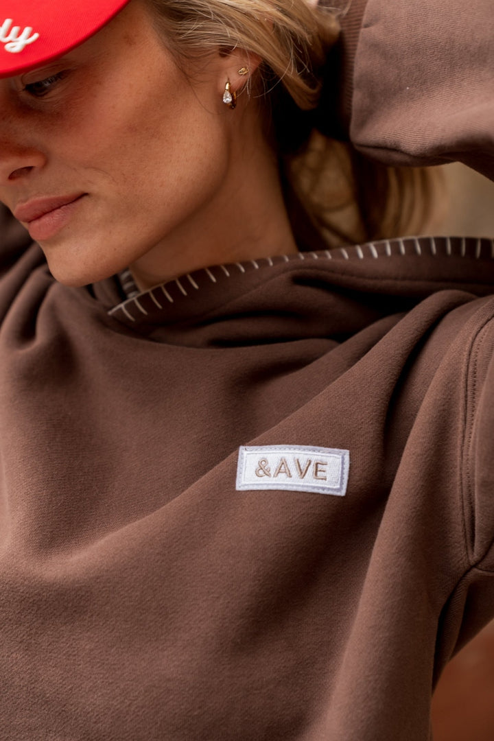 Comfort Zone Hoodie - Sweetly Stitched Coffee