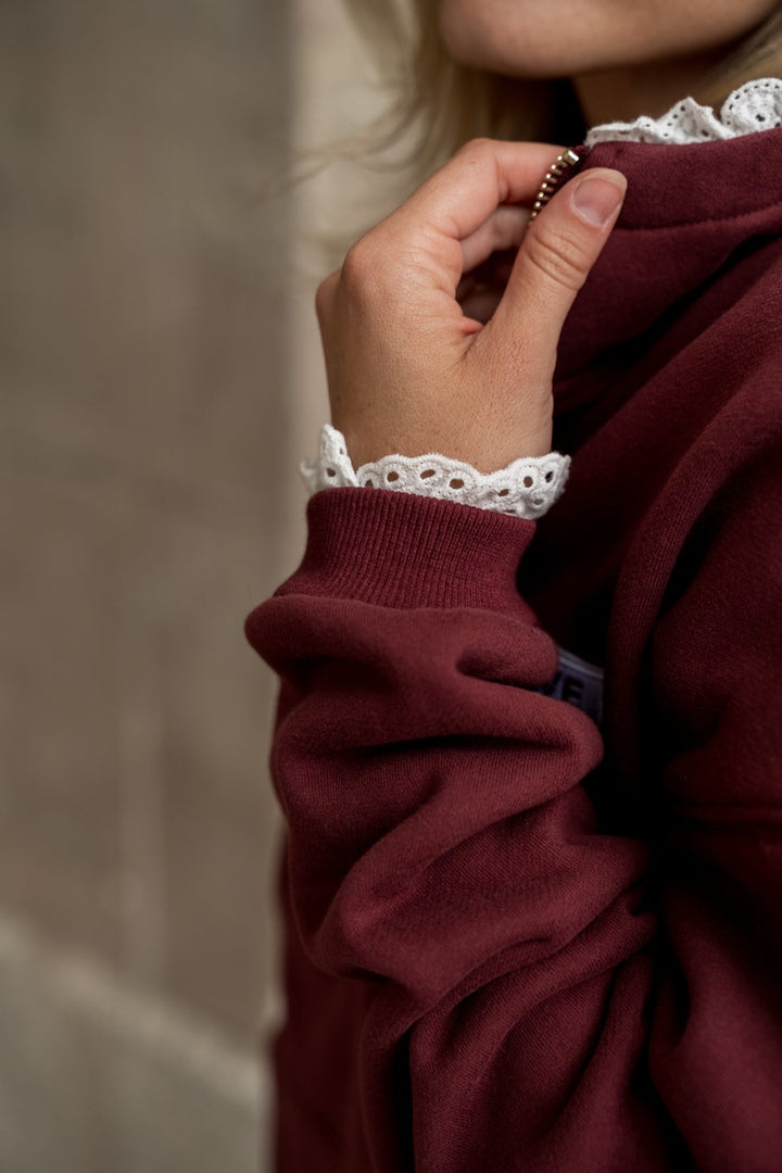 Comfort Zone HalfZip - Maroon Lace