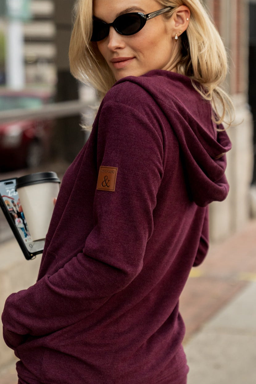 Performance Fleece FullZip Sweatshirt - Velvet Plum