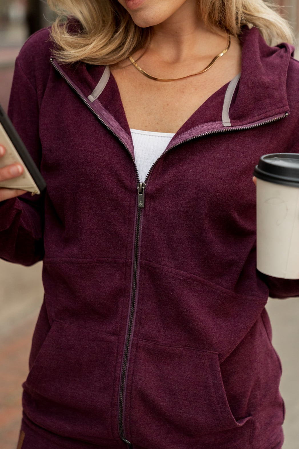 Performance Fleece FullZip Sweatshirt - Velvet Plum