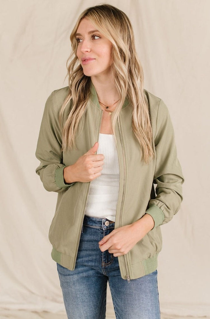 Bomber Jacket - Sage Green - Mindy Mae's Marketcomfy cute hoodies