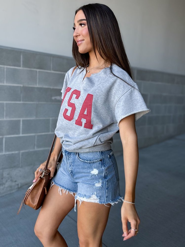 USA Cut Off Tee - Mindy Mae's Marketcomfy cute hoodies