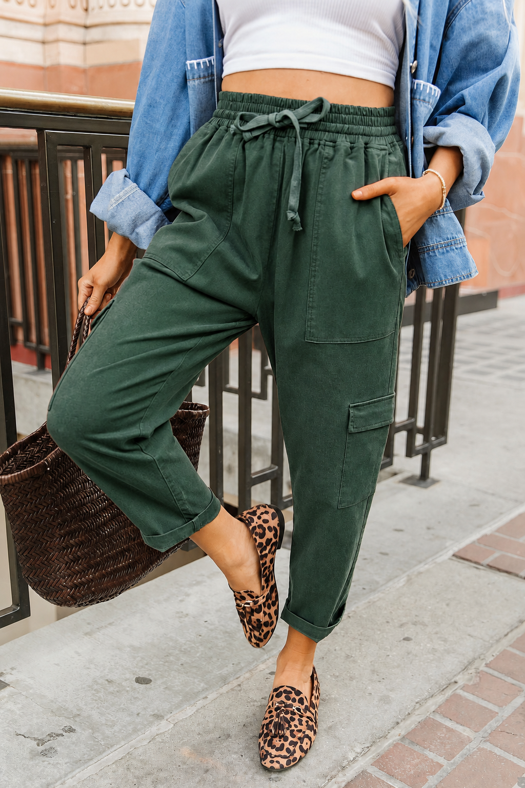 Cargo Cutie Crop Pant - Pine