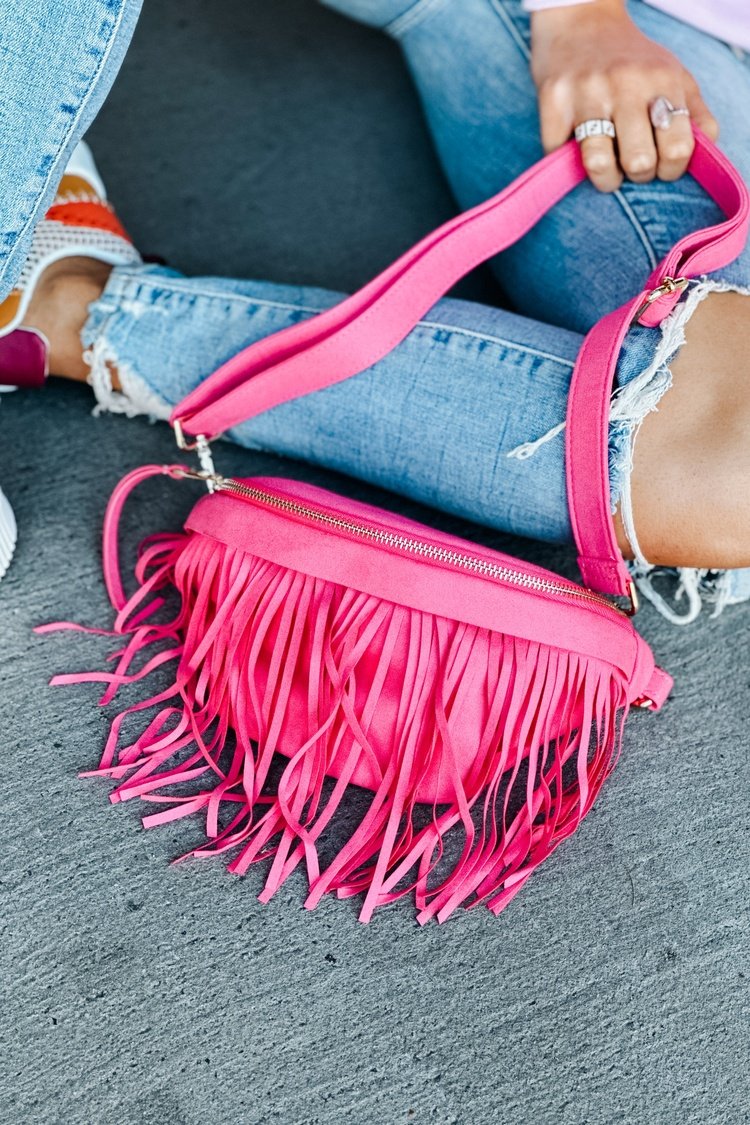 Fringe Fanny Pack - Hot Pink - Mindy Mae's Marketcomfy cute hoodies