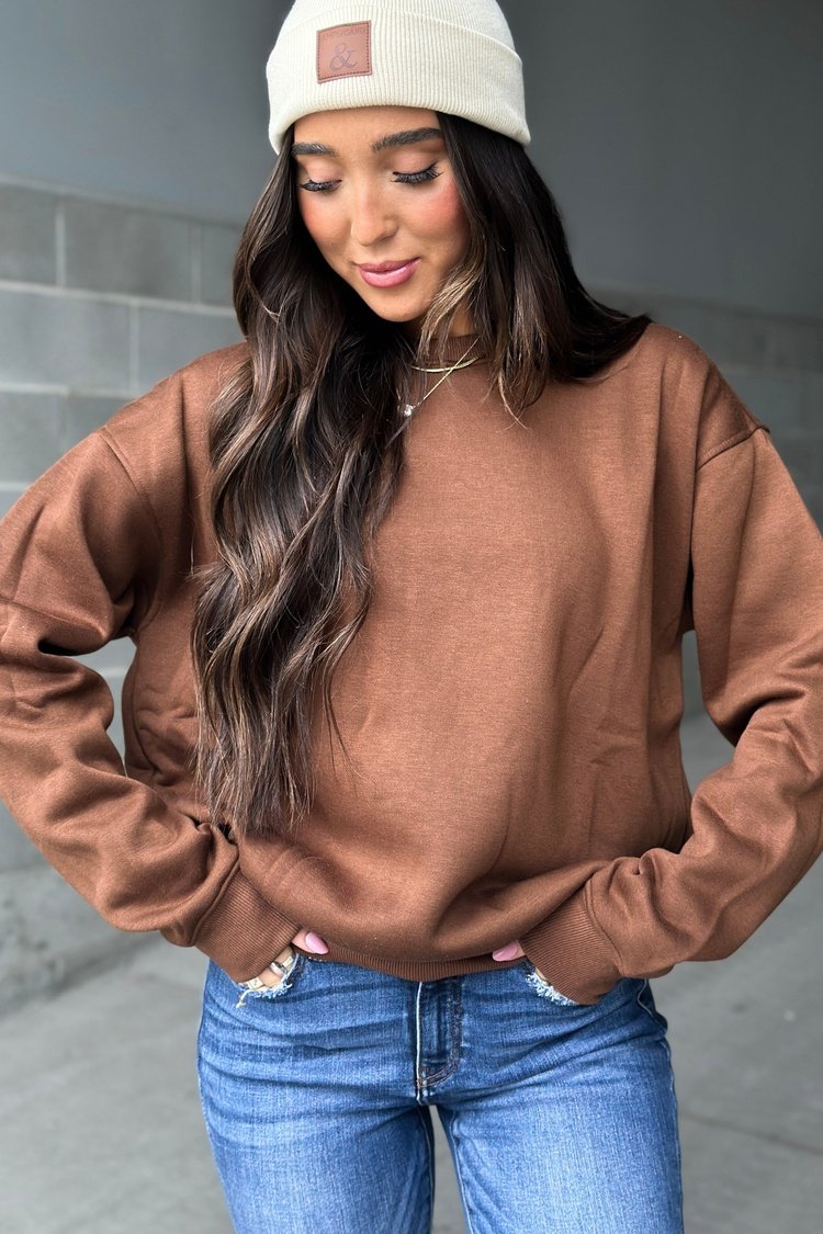 Andy Oversized Pullover - Chestnut - Mindy Mae's Marketcomfy cute hoodies