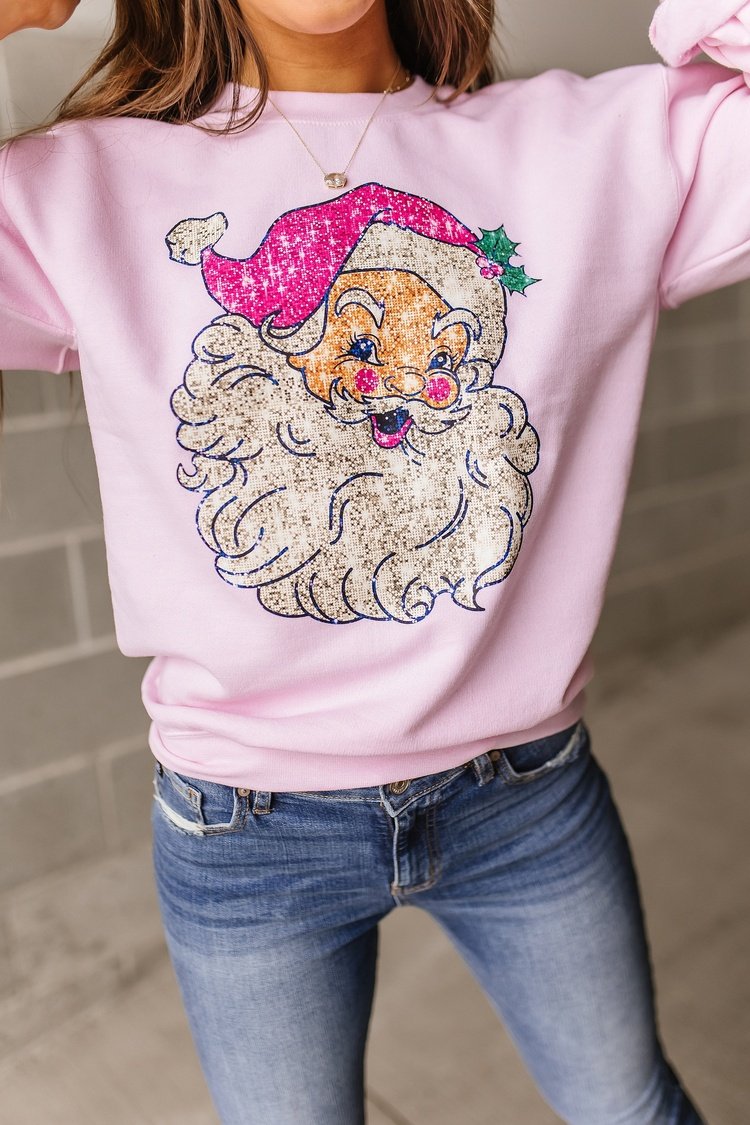 Twinkly Santa Graphic Pullover - Mindy Mae's Marketcomfy cute hoodies