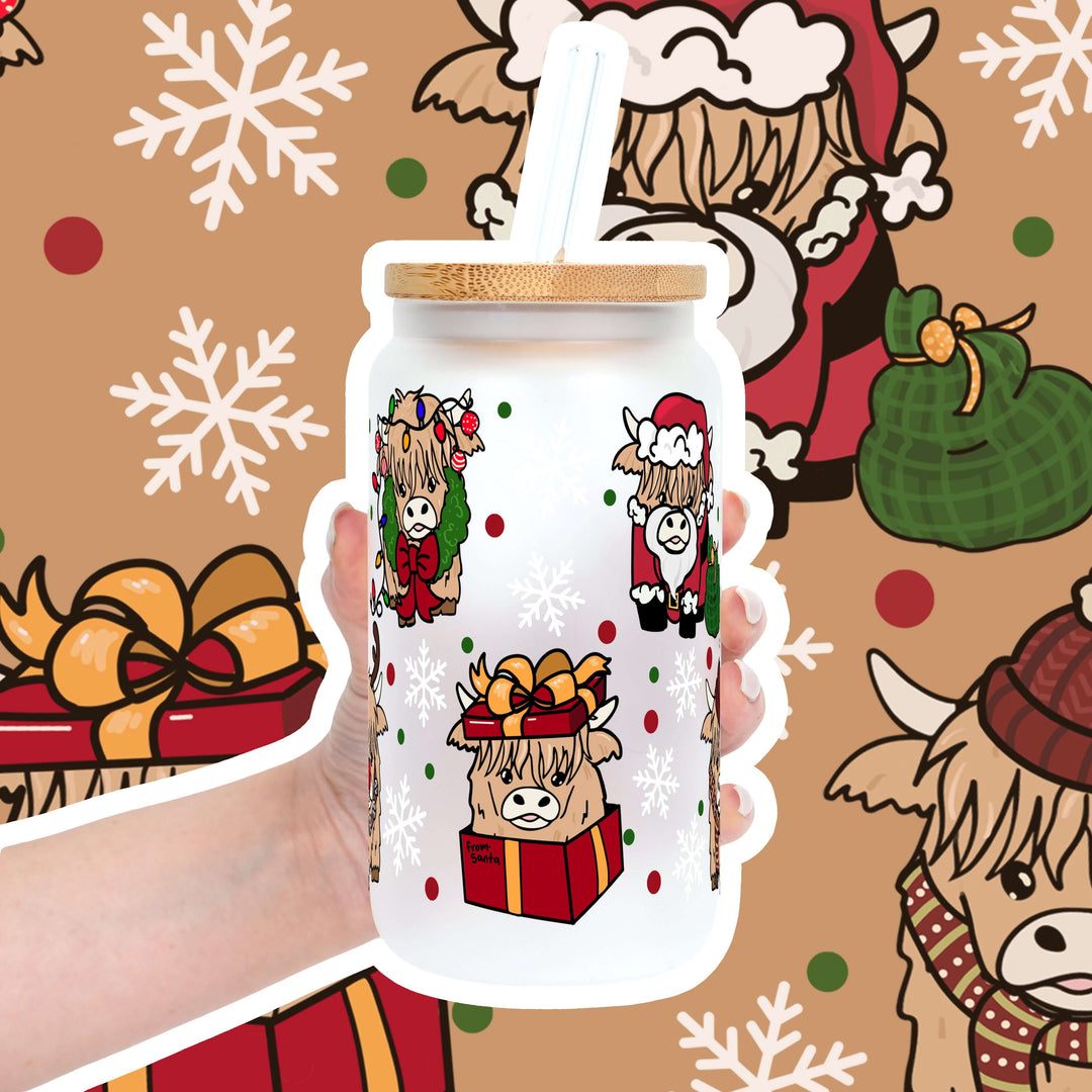 Highland Holiday Christmas Cup Lid & Straw
