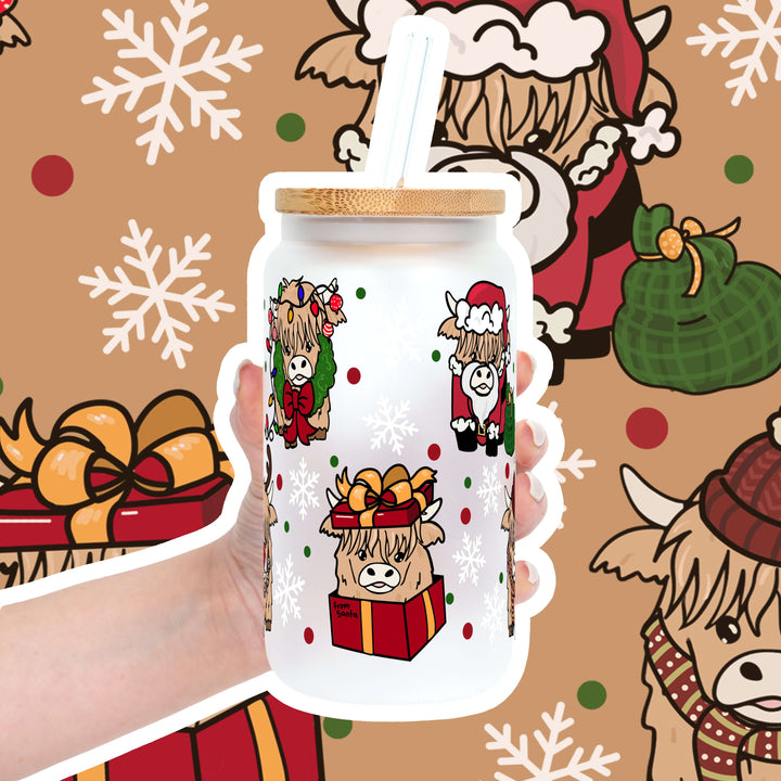 Highland Holiday Christmas Cup Lid & Straw