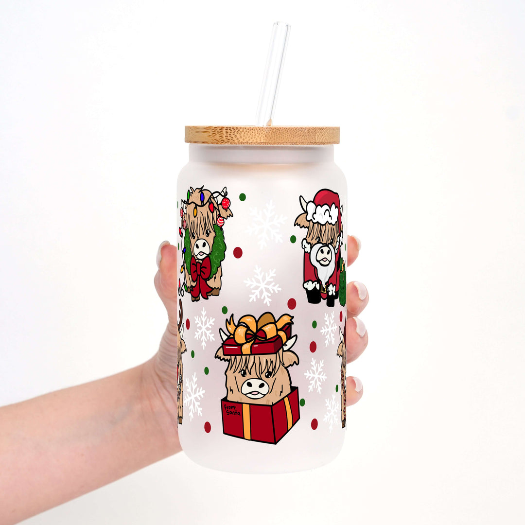Highland Holiday Christmas Cup Lid & Straw