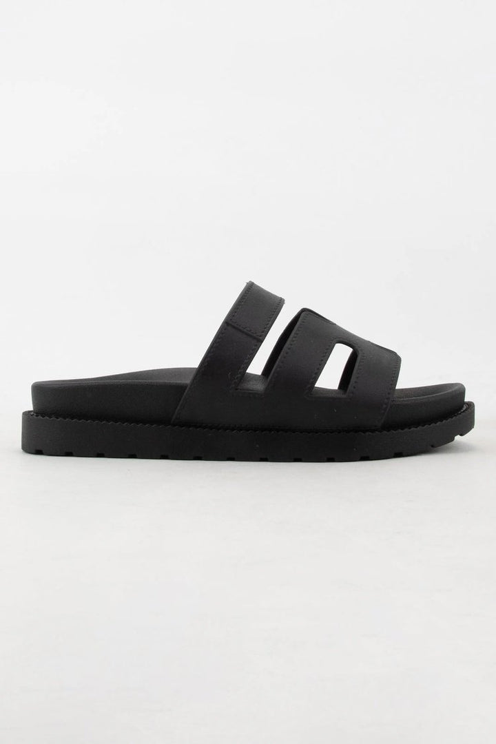 Gino Slides - Black  Mindy Mae's Market Sandals