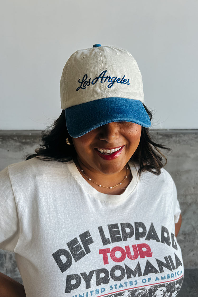 Los Angeles Embroidered Hat - Blue