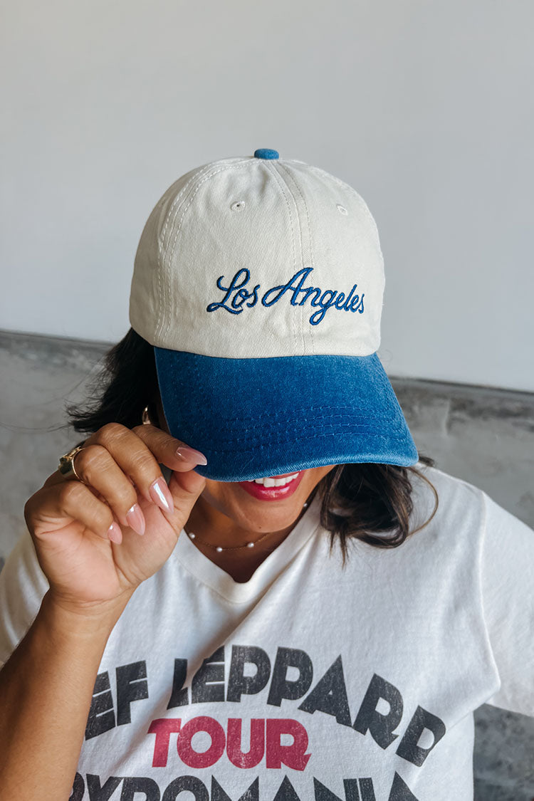 Los Angeles Embroidered Hat - Blue