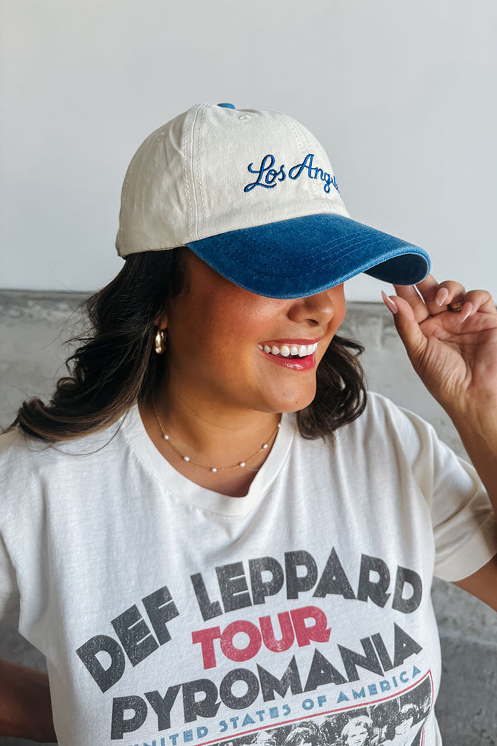 Los Angeles Embroidered Hat - Blue