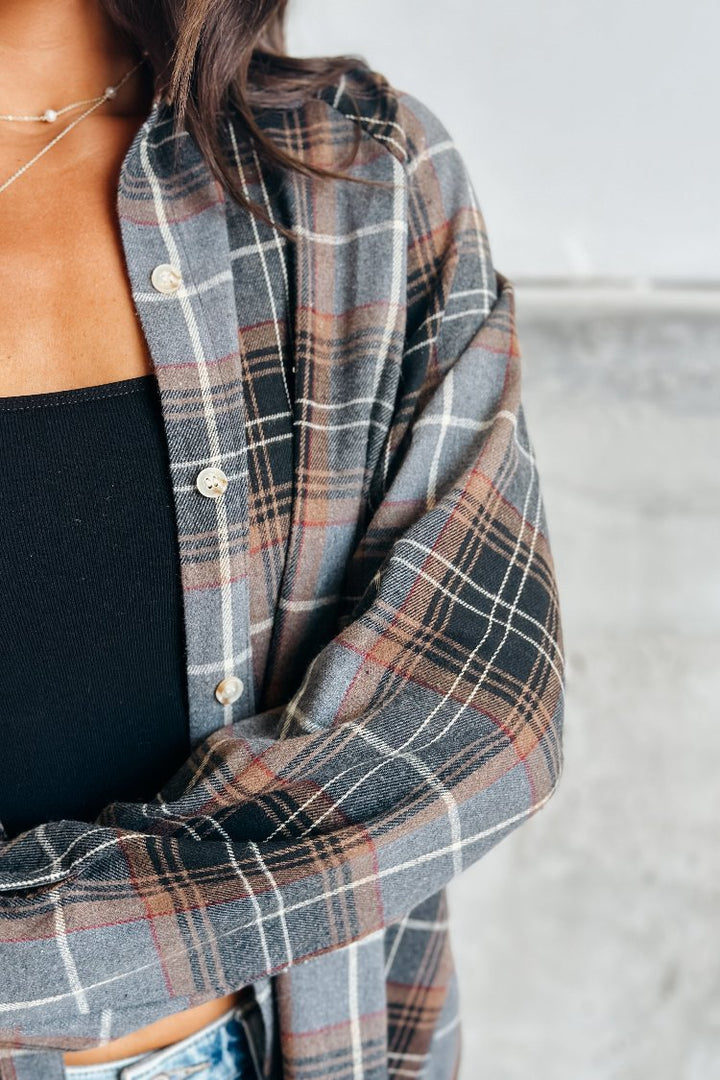 Katie Flannel - Grey