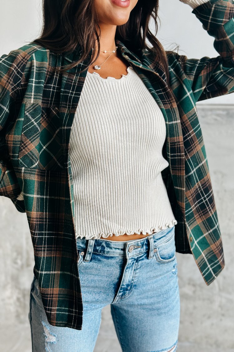 Katie Flannel - Green