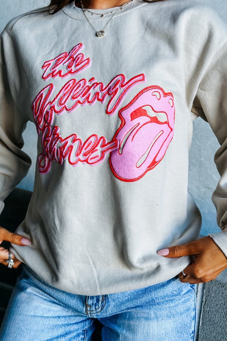 Distressed Rolling Stones Pullover - Mindy Mae's Marketcomfy cute hoodies