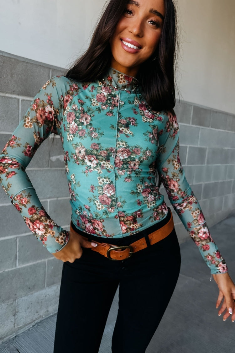 Lizzie Mesh Floral Top