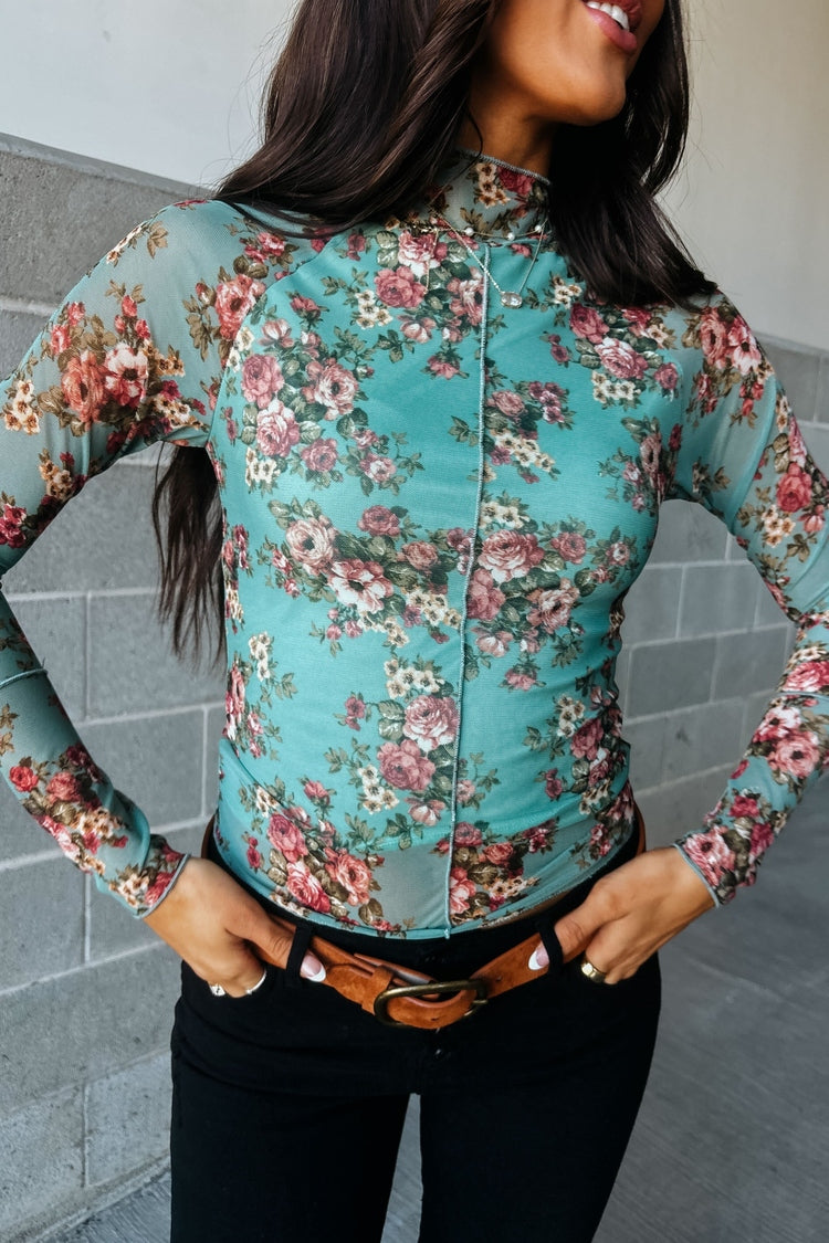 Lizzie Mesh Floral Top