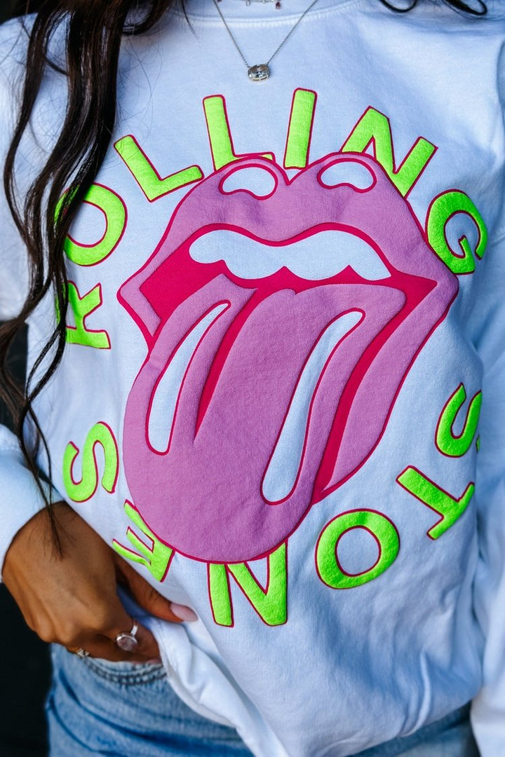 Neon Rolling Stones Pullover - Mindy Mae's Marketcomfy cute hoodies