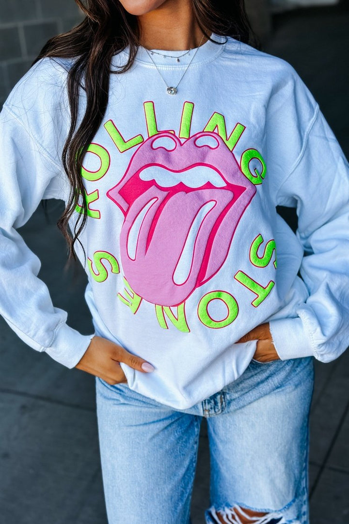 Neon Rolling Stones Pullover - Mindy Mae's Marketcomfy cute hoodies