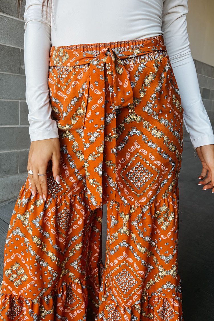 Elise Tiered Pants - Pumpkin