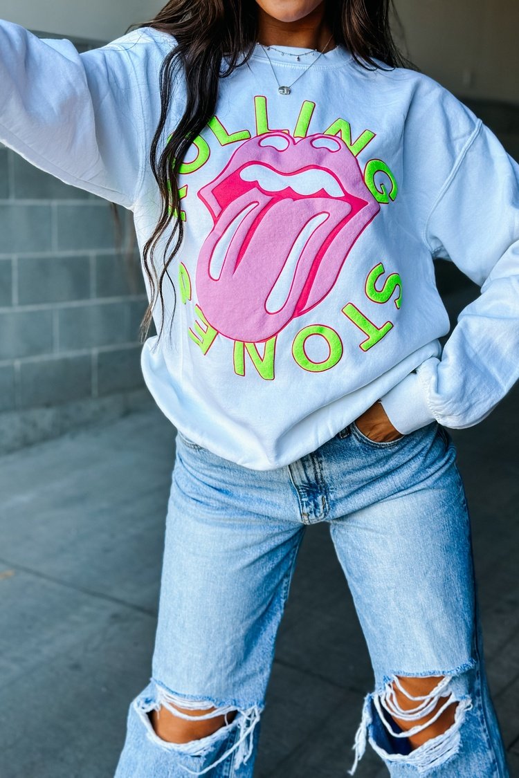 Neon Rolling Stones Pullover - Mindy Mae's Marketcomfy cute hoodies