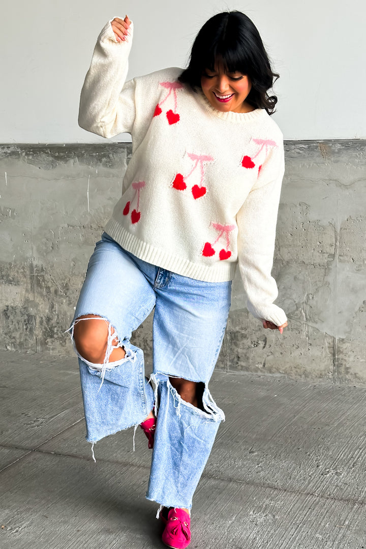 Cherry Heart Sweater