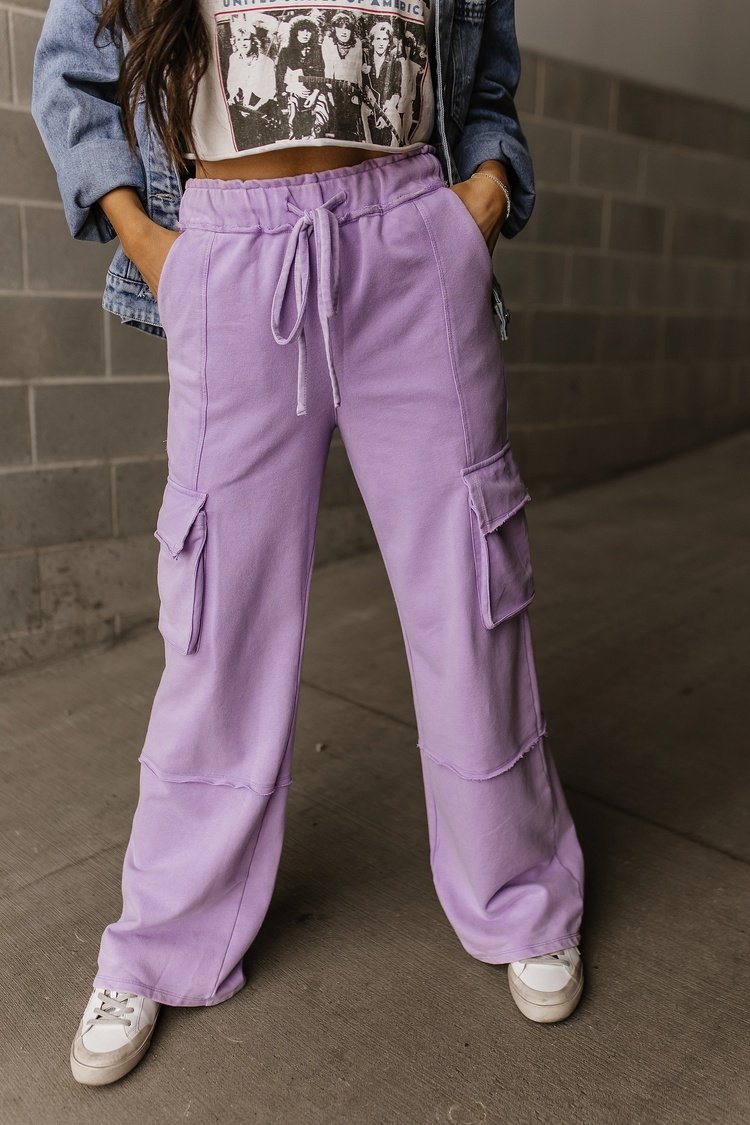 Elijah Cargo Pants - Lavender - Mindy Mae's Marketcomfy cute hoodies