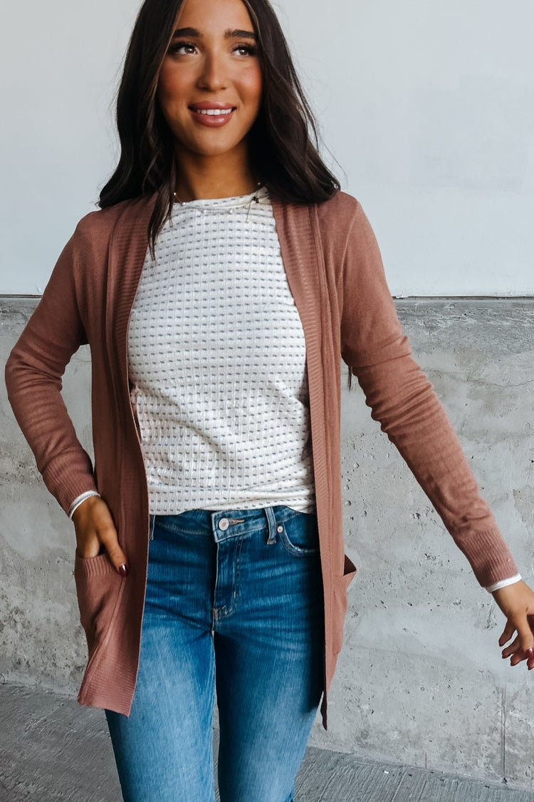 Lightweight Cuddle Cardigan - Marsala