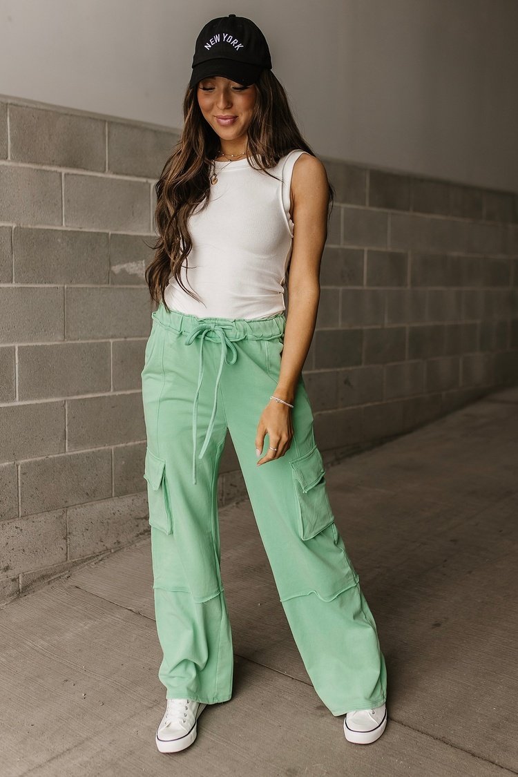 Elijah Cargo Pants - Green - Mindy Mae's Marketcomfy cute hoodies