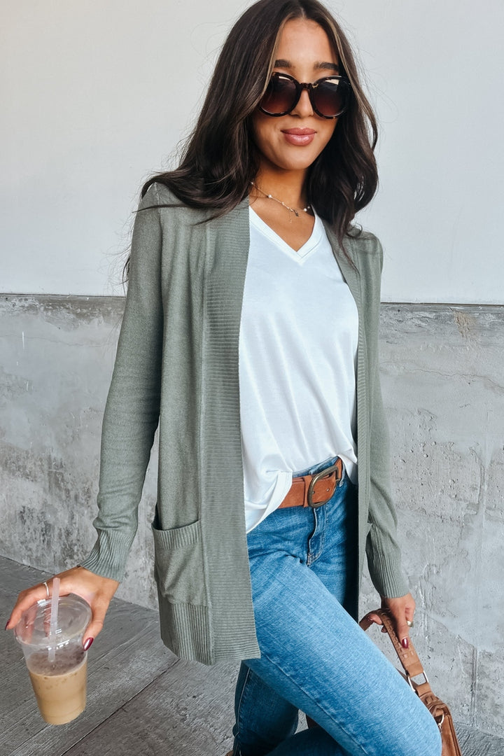 Lightweight Cuddle Cardigan - Olive