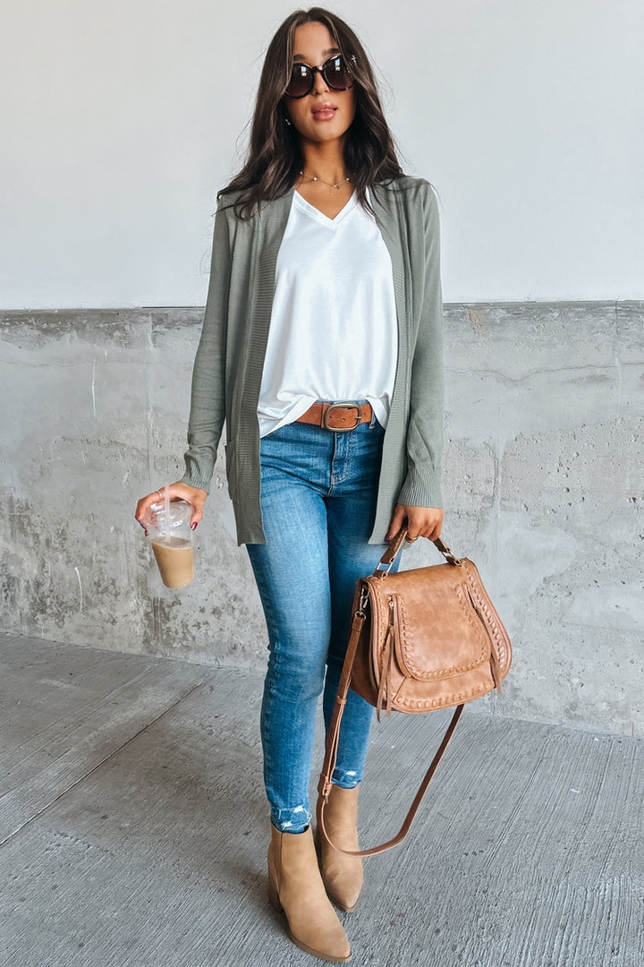 Lightweight Cuddle Cardigan - Olive