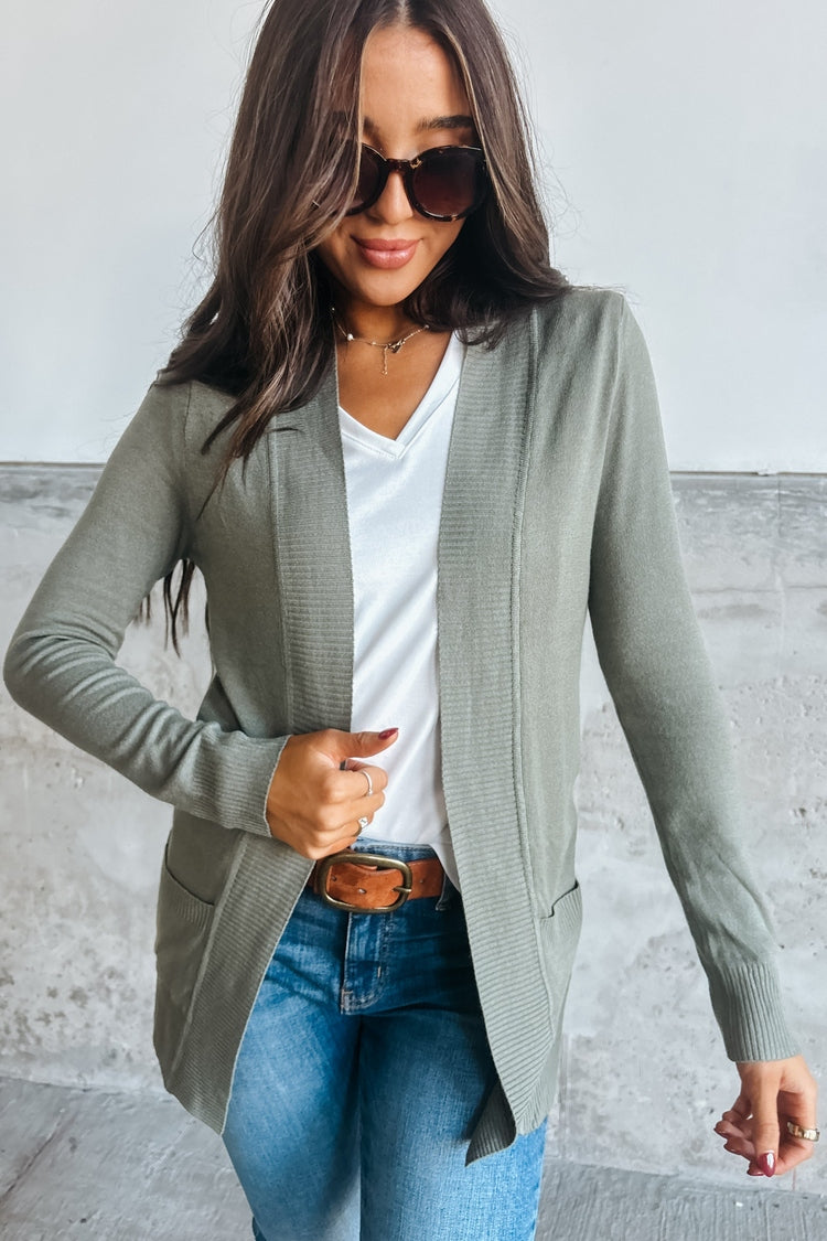 Lightweight Cuddle Cardigan - Olive