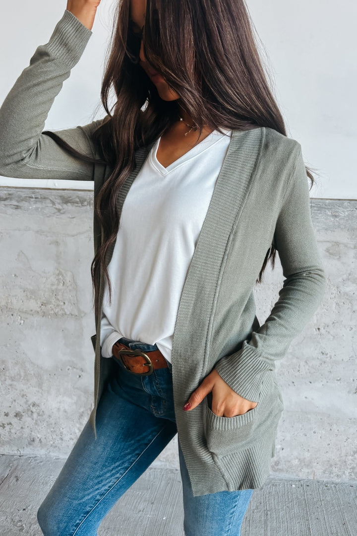 Lightweight Cuddle Cardigan - Olive