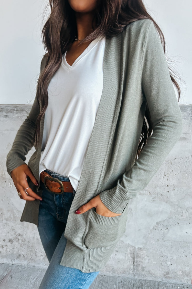 Lightweight Cuddle Cardigan - Olive