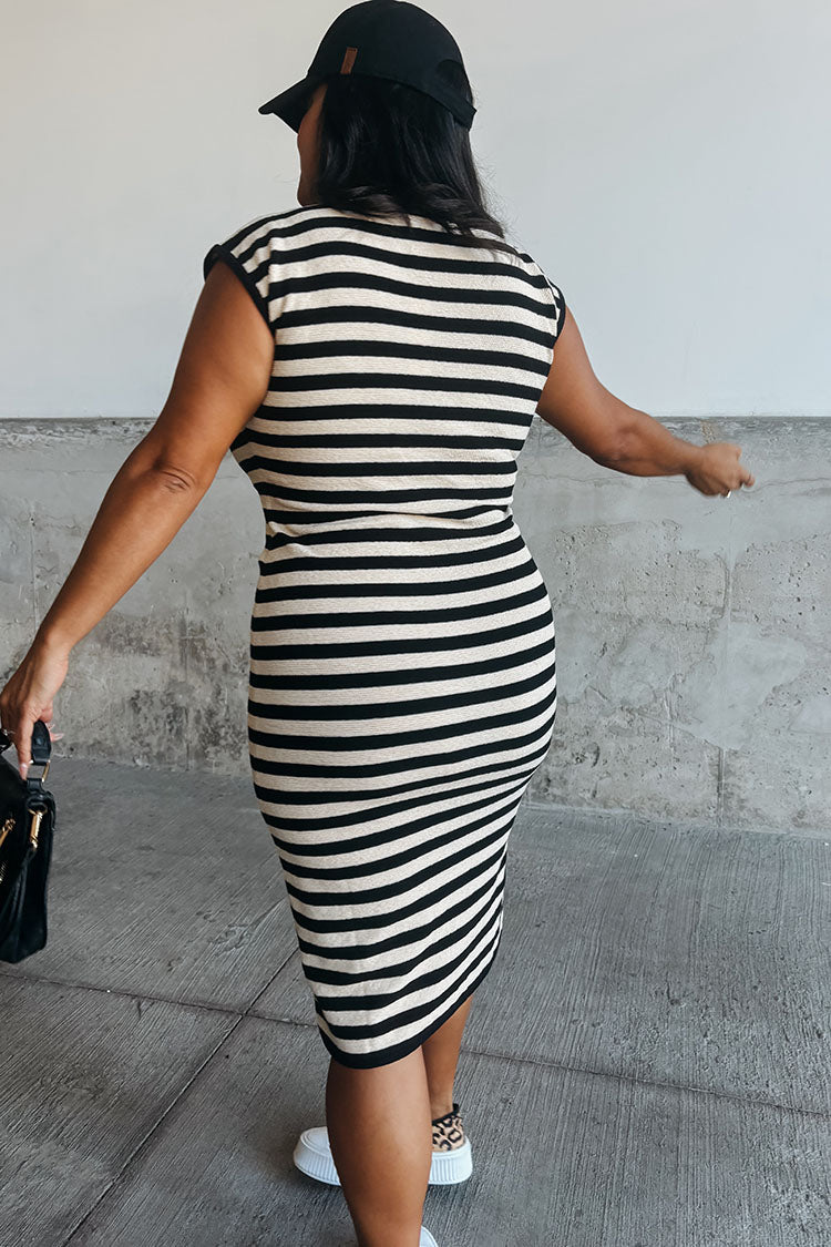 Brynn Striped Midi Dress