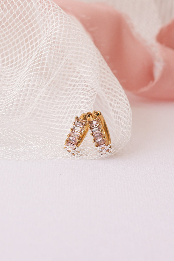 Diamond Hoop in Ballet Pink