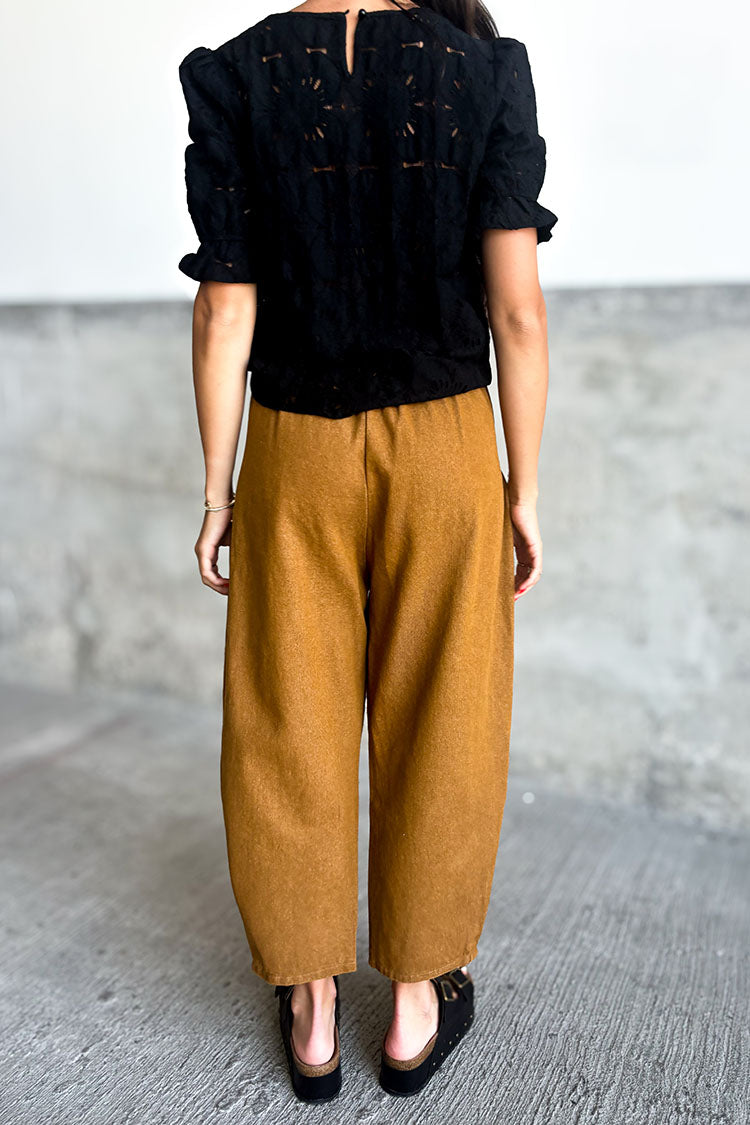 Mason Barrel Pants - Mocha