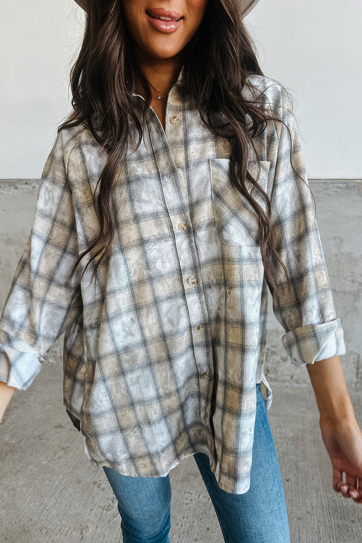 Laura Washed Plaid Button Down