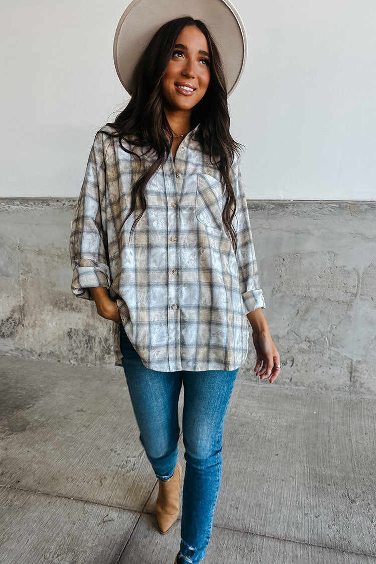 Laura Washed Plaid Button Down