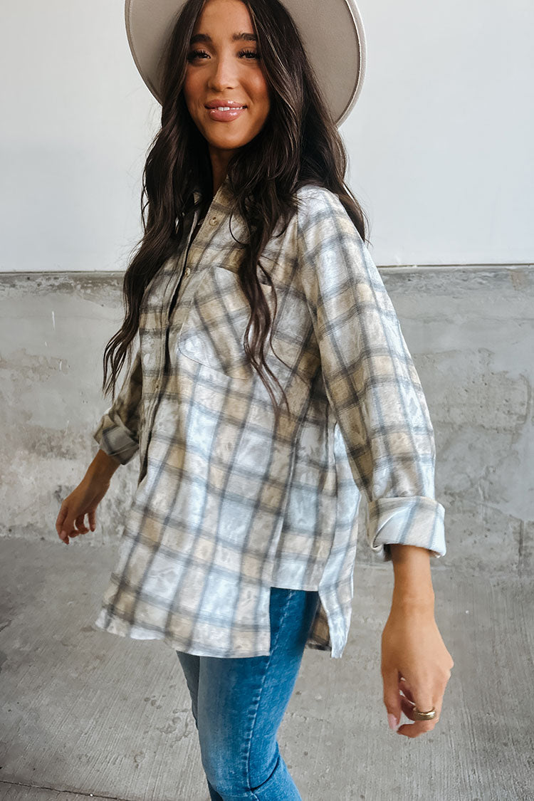 Laura Washed Plaid Button Down